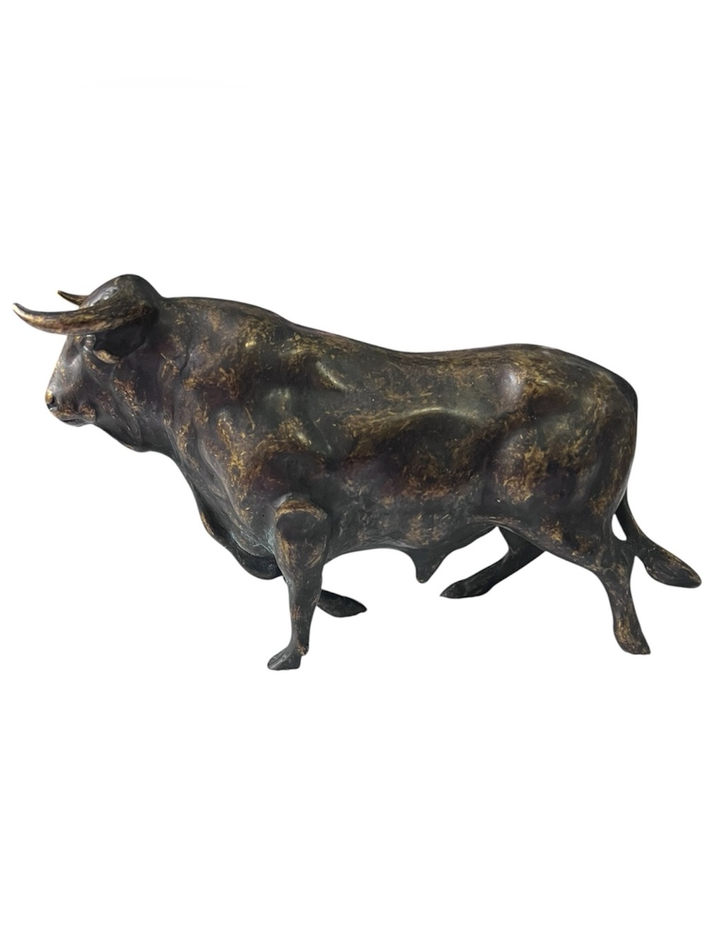 Vintage German 1950's Bronze Bull statue. 8.5"x5.5" unsigned